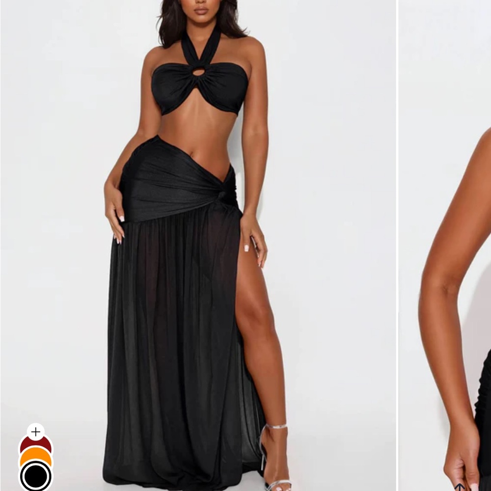 Fashion Nova Black Maxi Skirt